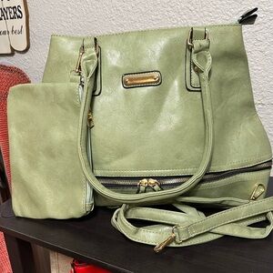 Elegant Green Handbag Set